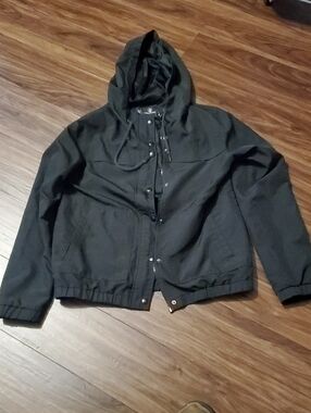 Volcom Black Hooded Women's Windbreaker Jacket